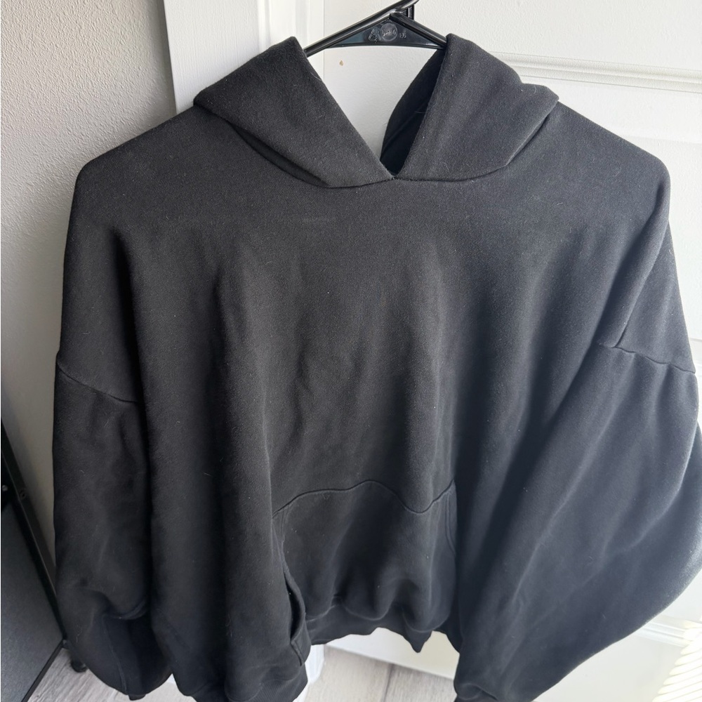 SKIMS Black Oversized Hoodie